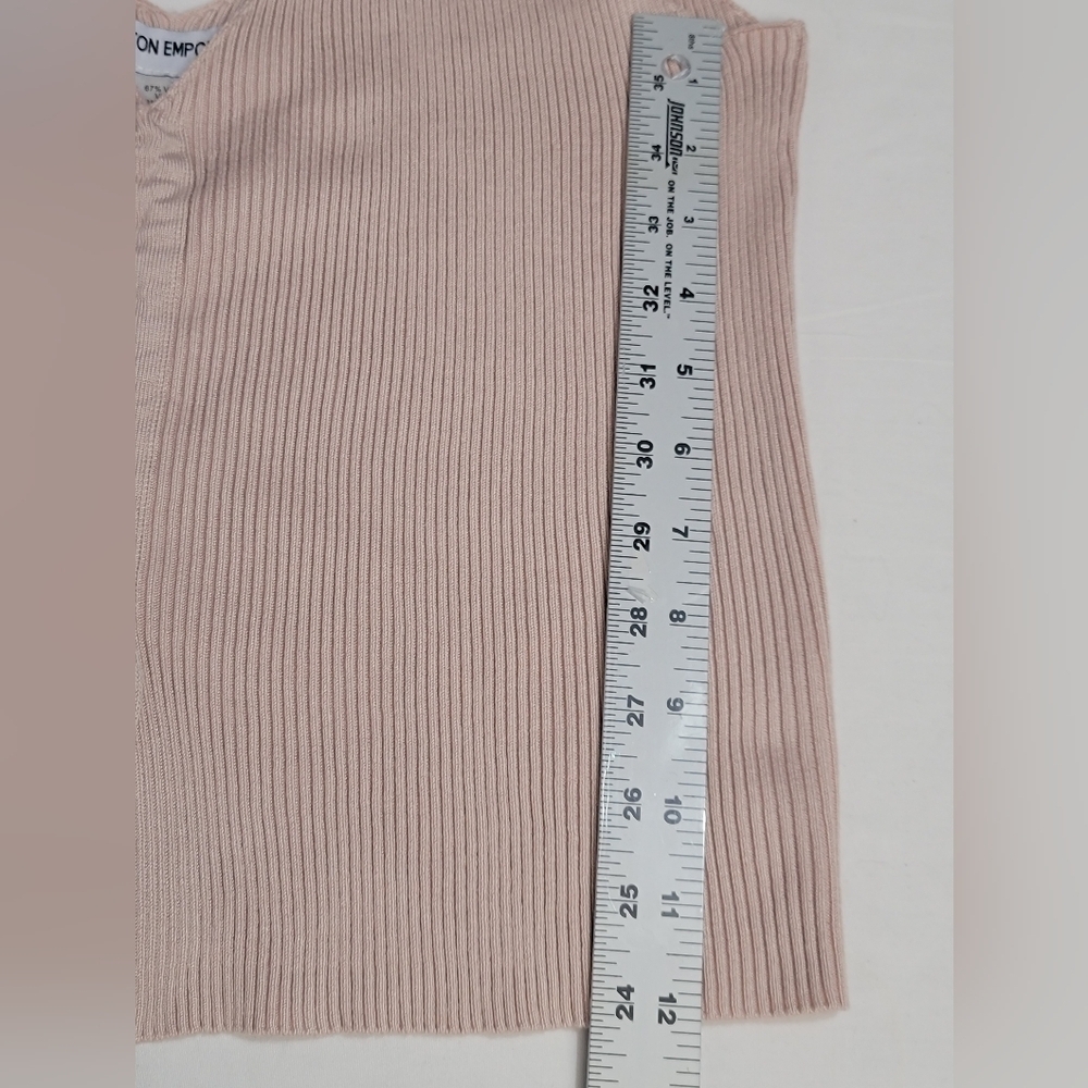 Cotton Emporium Rib Knit Tank Adjustable Drawstring Front Womens Size XL - Picture 5 of 8